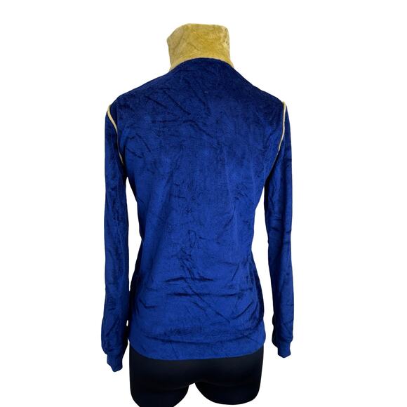 Vintage 60s Tony Trabert Blue Velour Tennis Jacket Small Made in USA Sportswear - Picture 13 of 16